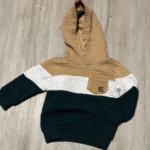 Kenneth Cole New York Tan, Green, and White Kids Hoodie